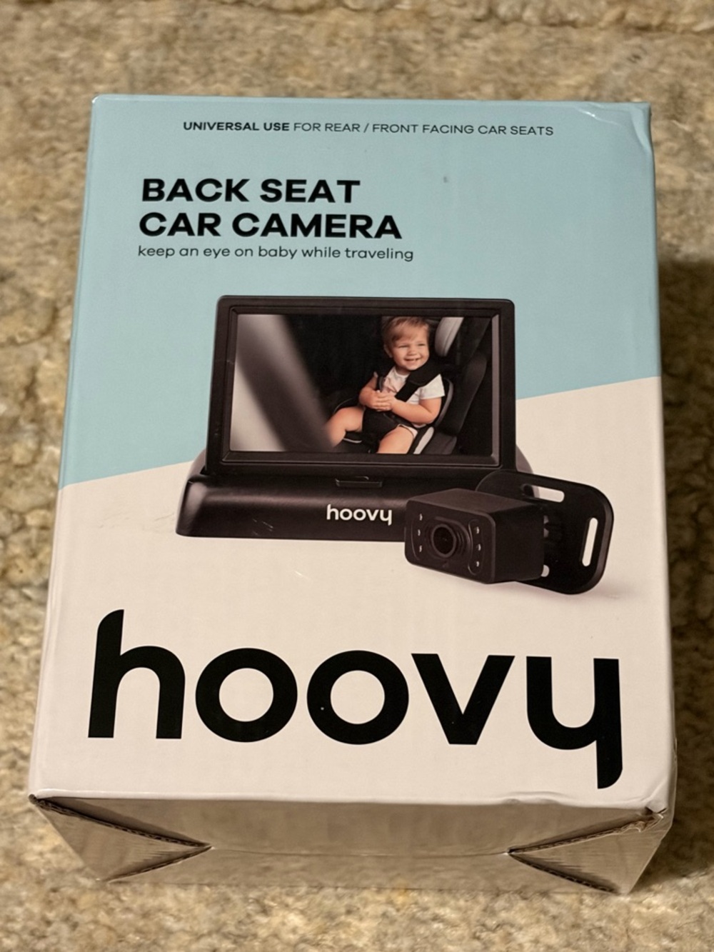 Hoovy Baby Car Camera Back Seat Monitor Rear Facing Infant Safety Camera New